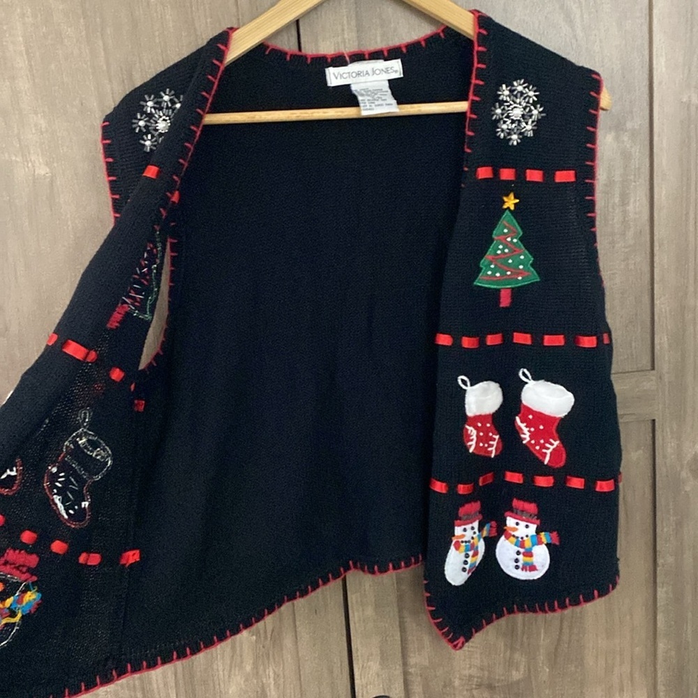 Victoria Jones Vintage Festive Christmas Sweater Cotton Blend Women's Size XL - Picture 11 of 14